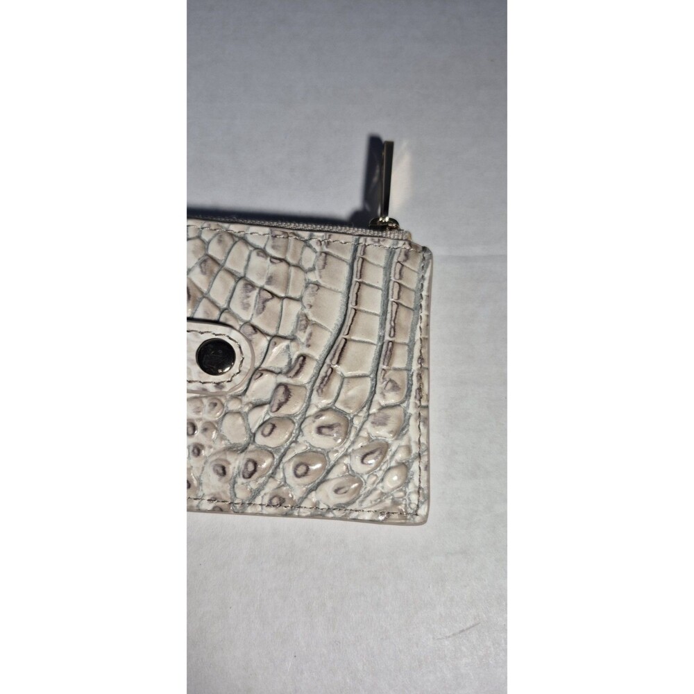 Brahmin White Croc-Embossed Zip Wallet - Picture 11 of 13